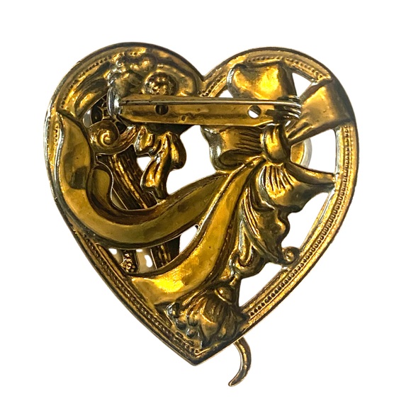 Vintage Lizard Heart Brooch - Picture 3 of 3
